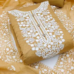 Rangtulika Ethnics Embroidered Unstitched Dress Material-picture-31