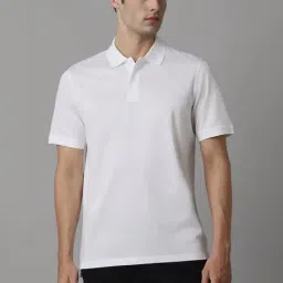 Louis Philippe White Regular Fit Polo T-Shirt-picture-30