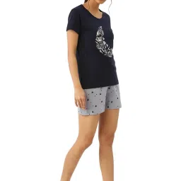 Nite Flite Navy Graphic Print Shorts Set image 4