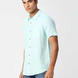Pepe Jeans KINGSMAN Aqua Regular Fit Linen Shirt image 3
