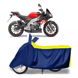 Auto Pearl Bike Cover for Aprilia Tuono 150 BS6 (Yellow & Blue)-picture-43