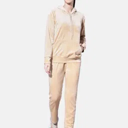 BUYNEWTREND Beige Regular Fit Sports Tracksuit-picture-12