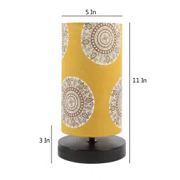 Tucasa TC-14 27.94 cm (11 Inch) Mandala Print Table Lamp with Metal Base image 3