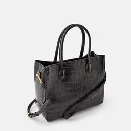 Accessorize Black Textured Shoulder Bag image 5