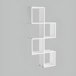 SIVOM White Wooden Wall Shelf image 5