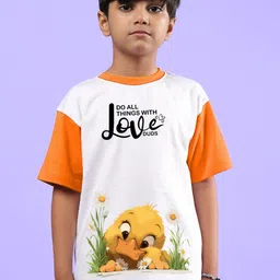 WEARDUDS Infant Kids Printed Drop-Shoulder Sleeves Pure Cotton Relaxed Fit Tshirt-picture-24