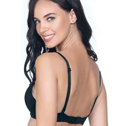 Amante Black Under Wired Padded Push Up Bra image 2
