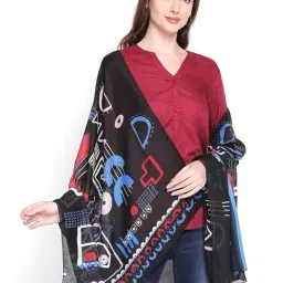 Style Quotient Black Printed Scarves-image-85