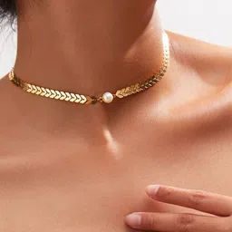 DressBerry Gold Toned Set Of 2 Pearls Necklaces image 5