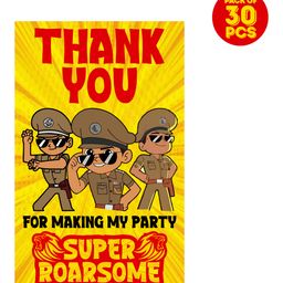 Zyozi Little Singham Theme Thank You for Making My Party Super Roarsome Tags for Birthday Yellow - Pack of 30-picture-45