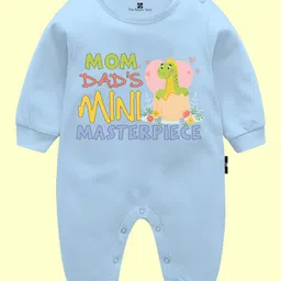 The Peppy Tend 100% Cotton Family Theme Full Sleeves Mom Dads Mini Masterpiece Printed Romper - Blue-picture-20