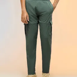 Technosport Knit Solid Track Pant - Green-picture-14