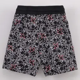 Doreme Knee Length Cotton Shorts Printed - Black image 2
