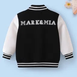 Mark & Mia Full Sleeves Bomber Jacket With Alphabet Print - Black image 2
