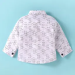 Robo Fry Lycra Knit Full Sleeves Printed 3 Piece Party Suit with Bow & Hat - Black image 3