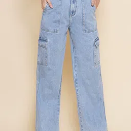 PUELLA Women High-Rise Cargos Style Jeans-picture-13