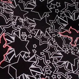 Doreme Knee Length Cotton Shorts Printed - Black image 4