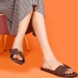JM Looks Women Stitched Detailing Open Toe Flats-image-80