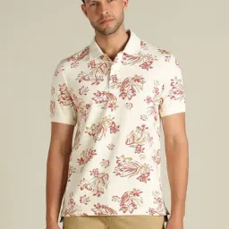 Dockers Beige Straight Fit Printed Polo T-Shirt-picture-37