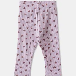 R&B Kids Purple Printed Regular Fit Leggings-picture-28