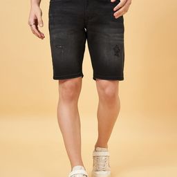SF JEANS by Pantaloons Men Washed Denim Shorts Technology-picture-47