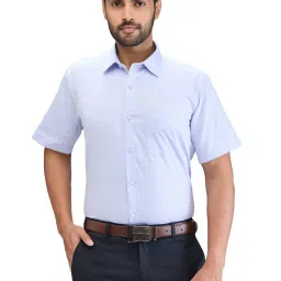 Raymond Blue Contemporary Fit Printed Shirt image 1