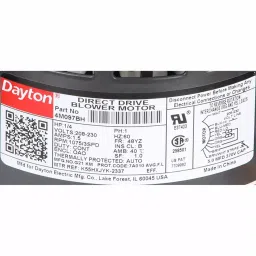 Dayton Stud Mount 1/4 Hp Direct Drive Blower Motor 3 No. of Speed Single phase, 4M097 image 2
