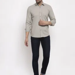 Jainish Silver Cotton Regular Fit Shirt image 4