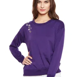 Belle Fille Purple Embellished Sweatshirt-image-57