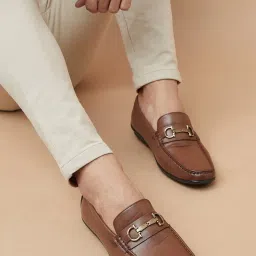Code by Lifestyle Men's Tan Loafers image 1