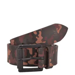 Woodland Brown & Green Casual Leather Belt for Men-picture-44
