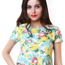 Belle Fille Multicolor Floral Print Crop Top-image-72