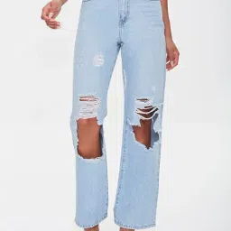 FOREVER 21 WOMEN HIGH WAIST STRAIGHT FIT REGULAR LENGTH JEANS-image-32