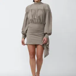 Forever 21 Grey Mini A Line Dress-image-63