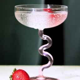 Muun Home Pink Abstract Swirl Cocktail Glasses - Set of 2 (220 ml) image 1