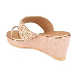Rocia by Regal Women's Rose Gold Toe Ring Wedges image 5