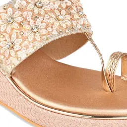Rocia by Regal Women's Rose Gold Toe Ring Wedges image 4