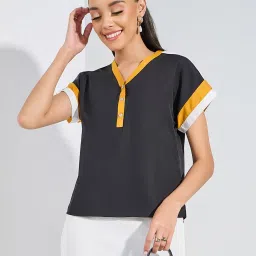 Styli Black Regular Fit Top image 1