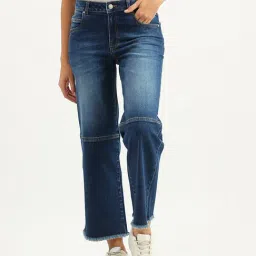 United Colors of Benetton Blue Cotton Mid Rise Jeans-picture-11