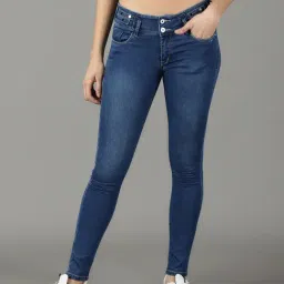 showoffff SHOWOFF Navy Skinny Fit Mid Rise Jeans-picture-12