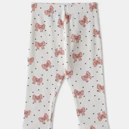 R&B Kids White Printed Regular Fit Leggings-picture-16
