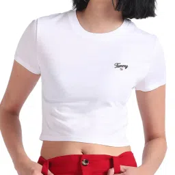 Tommy Hilfiger White Logo Slim Fit T-Shirt image 1