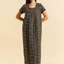 Sweet Dreams Green Printed Nighty image 1