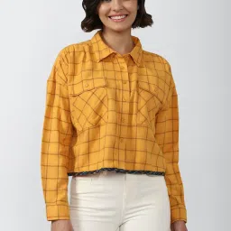 Forever 21 Yellow Checks Shirt image 1