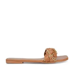 Zebba Women's Aadya Tan Casual Sandals image 2