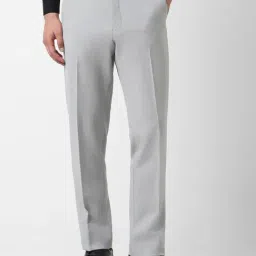 Van Heusen Grey Regular Fit Texture Trousers-image-47