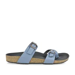 Rocia by Regal Women's Sky Blue Toe Ring Wedges image 1
