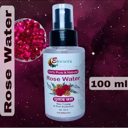 Elecsera Pure & Natural Rose Water For Skin Toning & Pore Reduction - 100 ml image 1