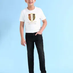 U.S. Polo Assn. Kids Black Cotton Slim Fit Jeans image 1