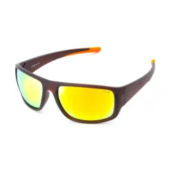 Irus Red Wraparound Sunglasses For Men image 1